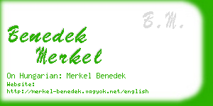 benedek merkel business card